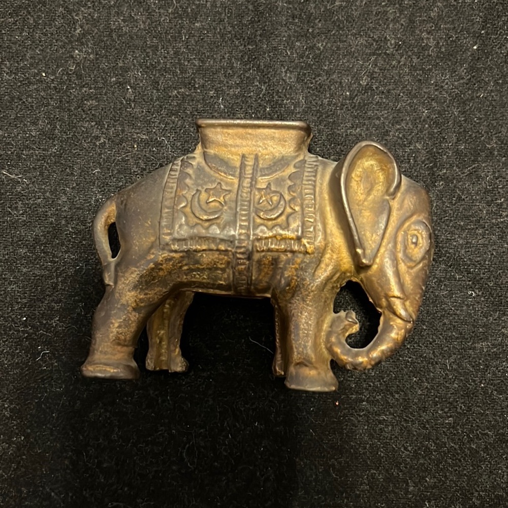 Antique Elephant Cast Iron Bank